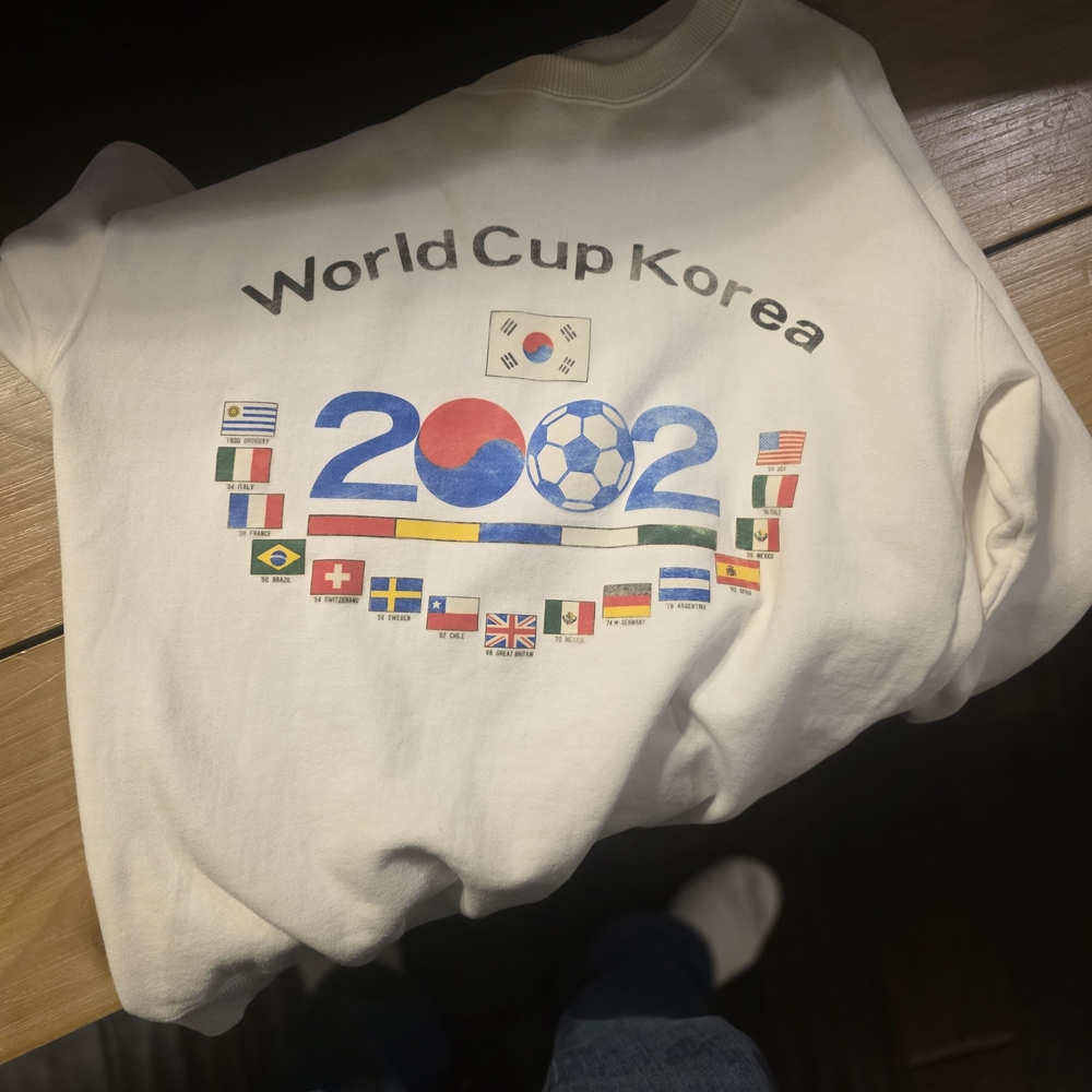 Grand Prix Cream World Cup Korea 2002 Crewneck Sweater